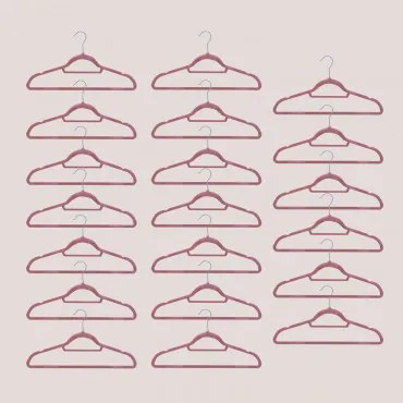 Set Van 20 Fluwelen Hangers Palou Terracotta Mousse - Sklum
