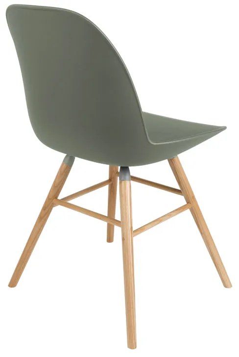 Zuiver Albert Kuip Groene Kuipstoel Met Houten Poten