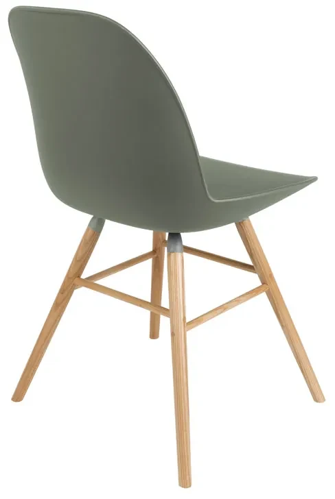 Zuiver Albert Kuip Groene Kuipstoel Met Houten Poten