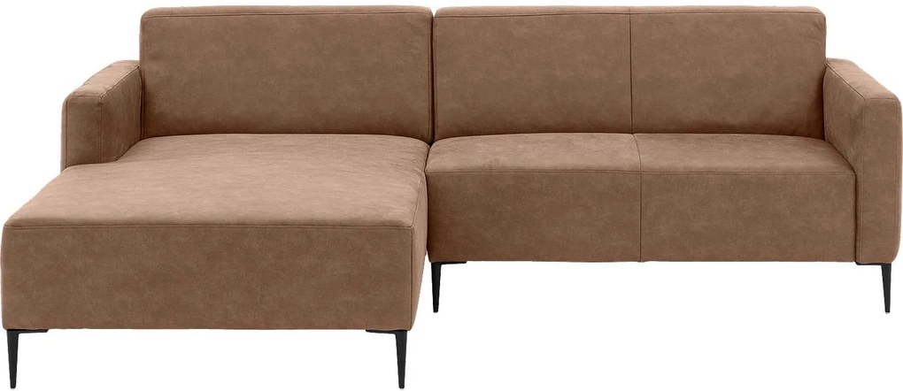 Goossens Key West bruin, micro leer, 2-zits, modern design