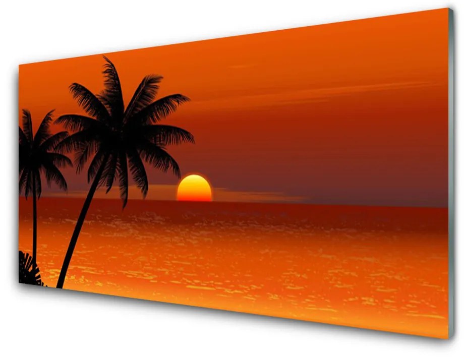Plexiglas foto Palma sea sun landschap 100x50 cm