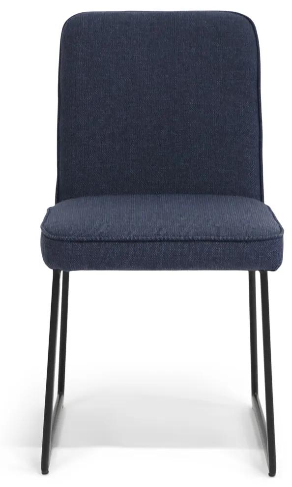 Rivièra Maison - Clubhouse Dining Chair Black Leg, melane weave, denim blue