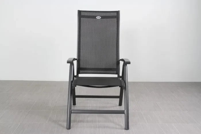 Hartman Salvatore/Kings verstelbare tuinset antraciet - 180x100 cm.
