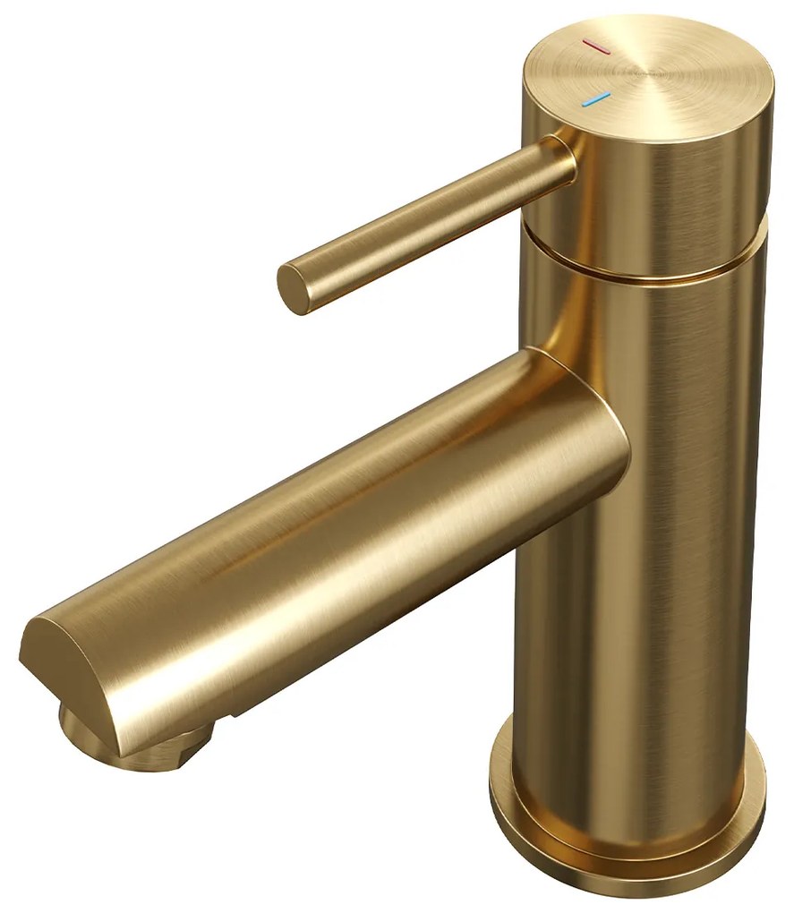 Brauer Gold Edition ColdStart wastafelkraan energy-saving model A messing geborsteld PVD