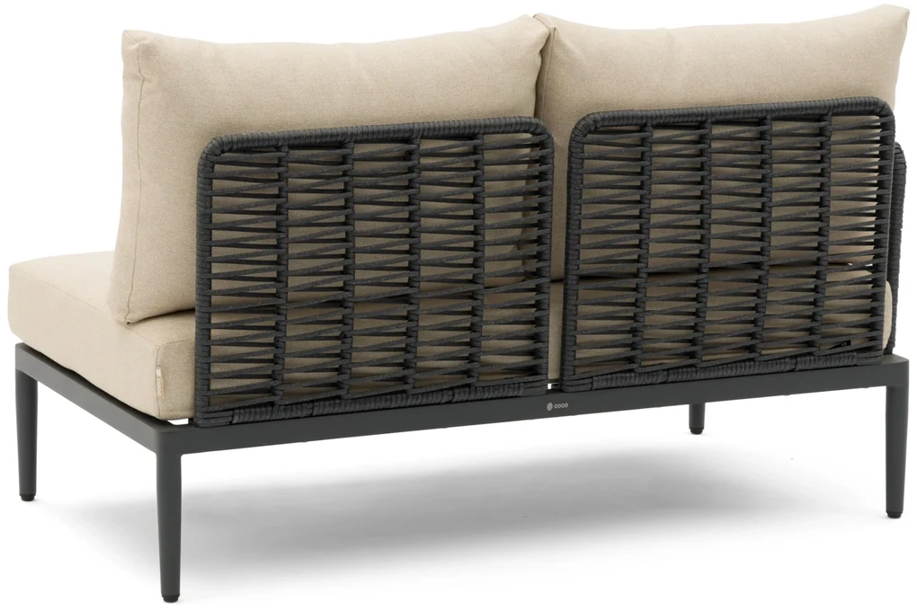 Hoek Hoek loungeset 5 personen Aluminium/wicker Grijs Coco Ibiza | BIANO