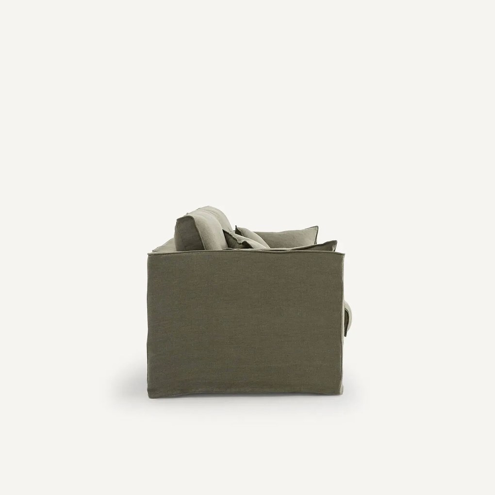 Bankhoes in dik stonewashed linnen, Camille