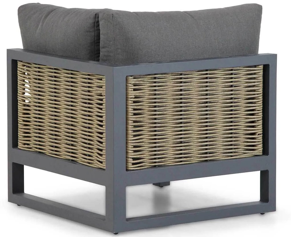 Hoek loungeset 5 personen Aluminium/wicker Grijs  Santika Furniture Santika