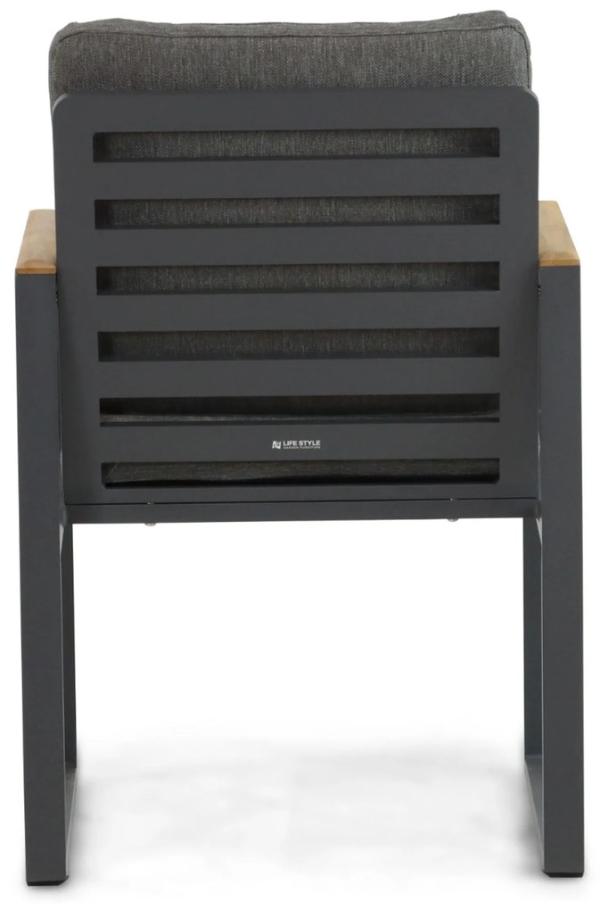 Tuinstoel Aluminium/Teak Grijs-antraciet Lifestyle Garden Furniture Faro