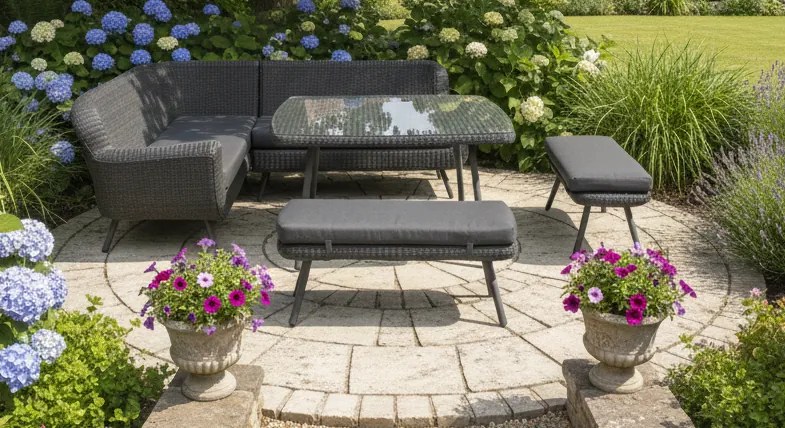 The Outsider Hoek Lounge Diningset - Jonah - Wicker - Antraciet - The Outsider