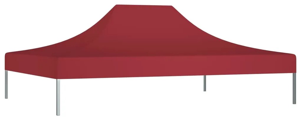 vidaXL Partytentdak 270 g/m² 4,5x3 m bordeauxrood