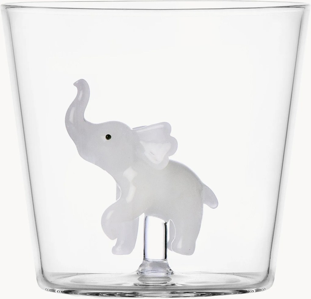 Handgemaakte tumbler White Elephant borosilicaatglas