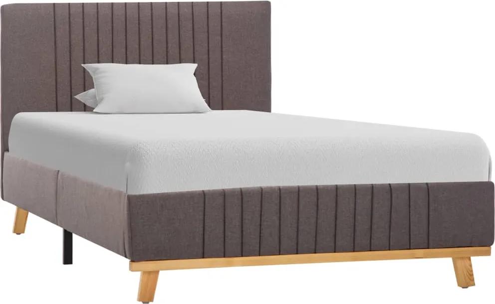 Bedframe stof taupe 100x200 cm