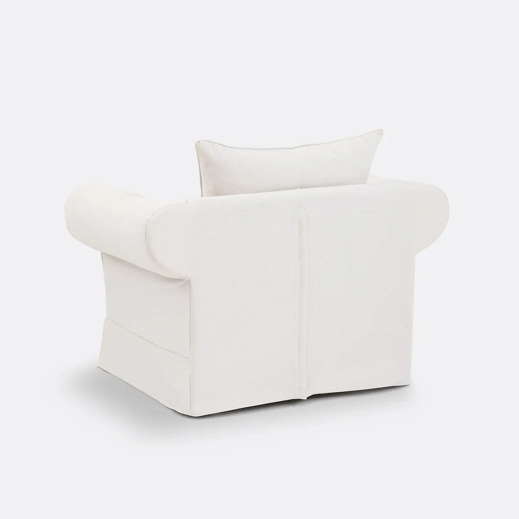 Fauteuil in dik linnen, uitstekend comfort, Adelia