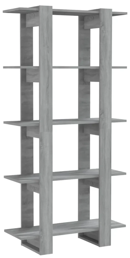 vidaXL Boekenkast/kamerscherm 80x30x160 cm spaanplaat grijs sonoma