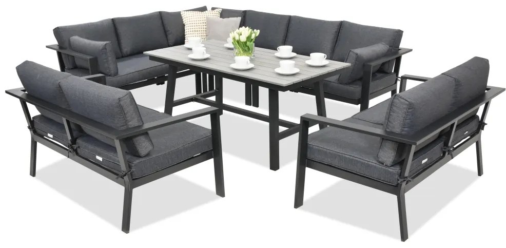 Sydney Comida 9 Garden Point aluminium tuinmeubelen antraciet