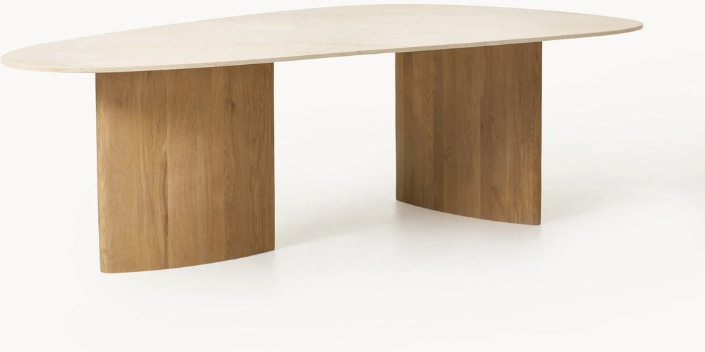 Eettafel Meadow met marmeren blad, in verschillende formaten