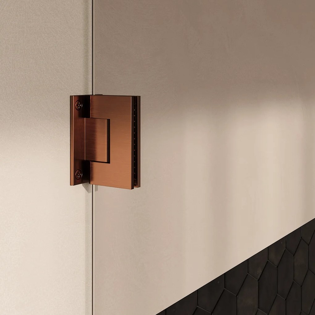 Brauer Void profielloze douchecabine 100x140cm koper geborsteld PVD