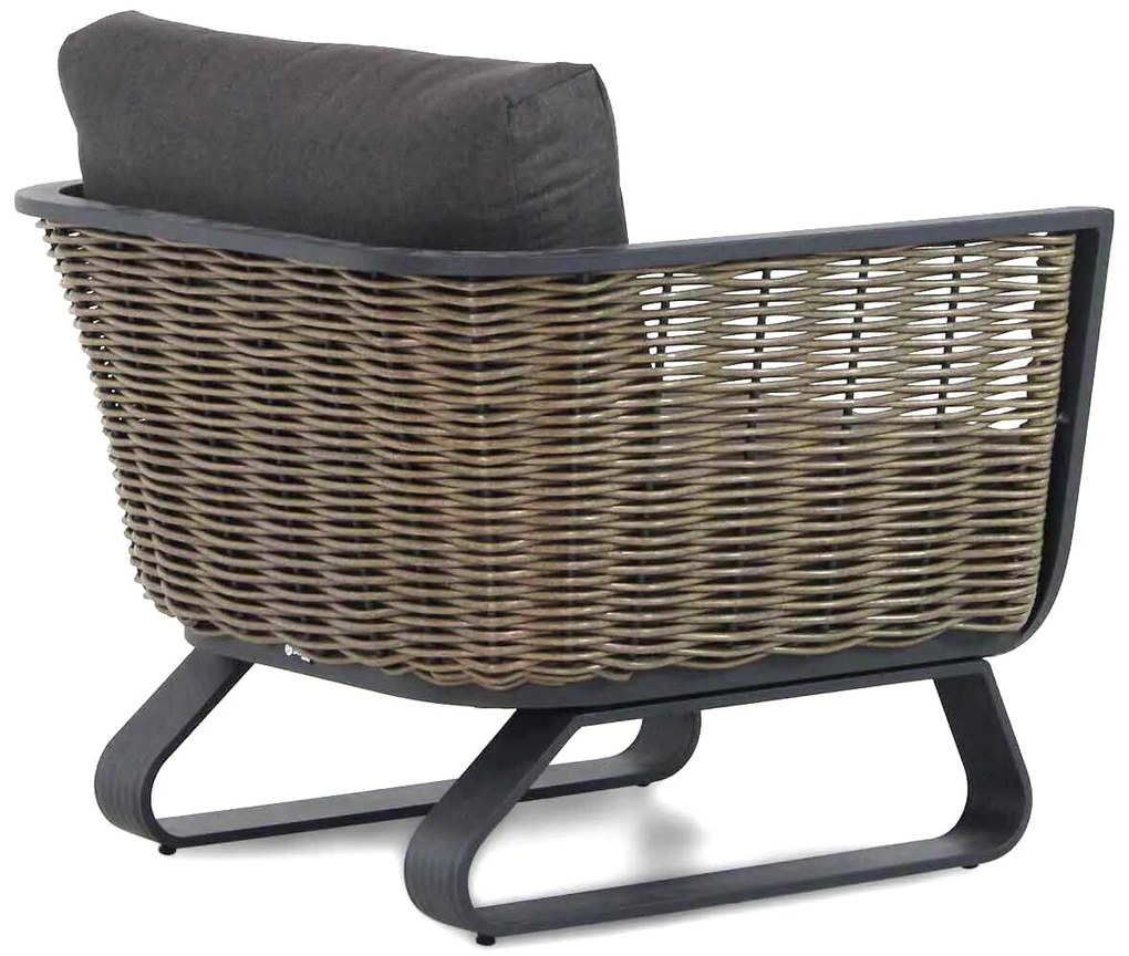 Stoel en Bank Loungeset 4 personen Aluminium/wicker Grijs  Santika Furniture Santika Tika