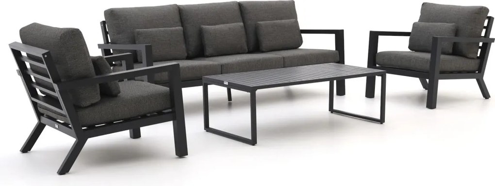 Stoel-bank loungeset Forza  | 5 personen | Loungeset Grijs | Aluminium | Kees Smit Tuinmeubelen