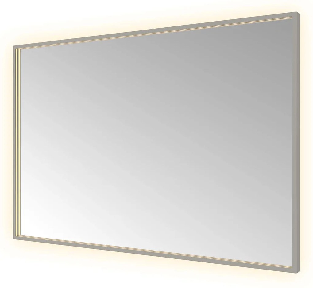 Hotbath &More Square rechthoekige spiegel 120x80cm geborsteld gunmetal PVD