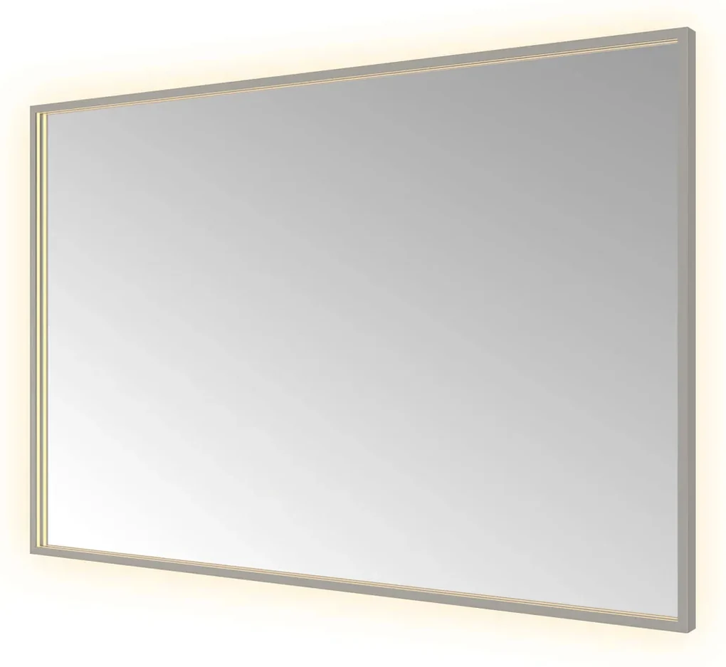 Hotbath &More Square rechthoekige spiegel 120x80cm geborsteld gunmetal PVD
