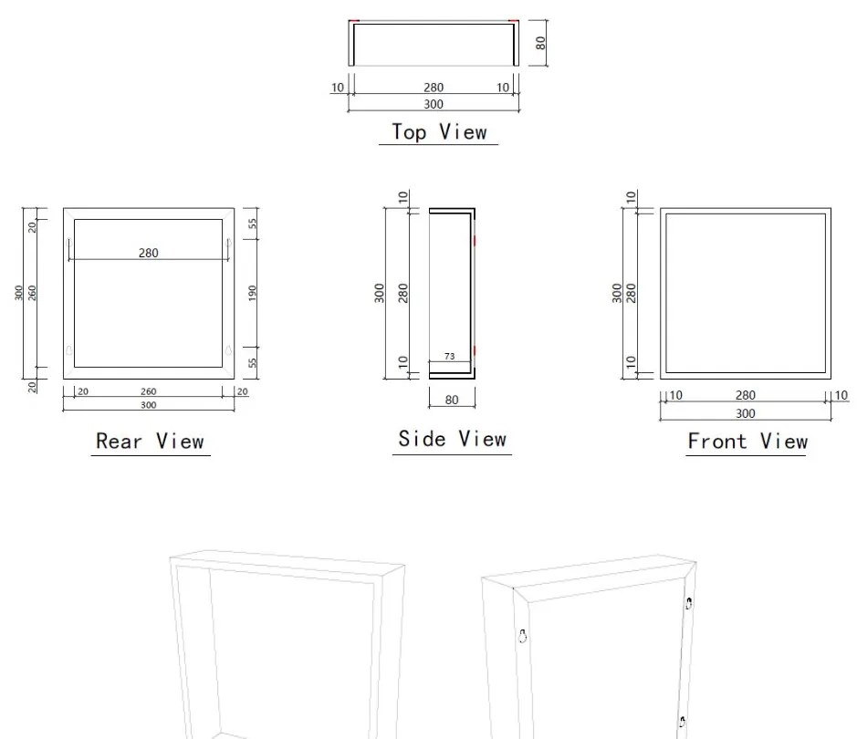Best Design Logy White opbouwnis 30x30x8cm mat wit