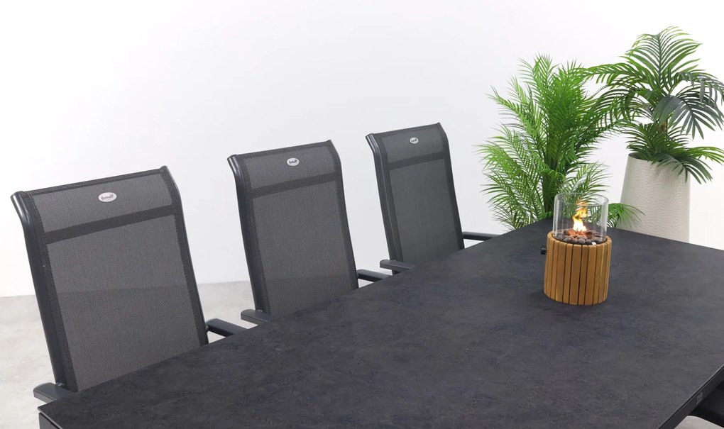 Hartman Milaan/Chaneo verstelbare tuinset - 220x100 cm. - 7-delig