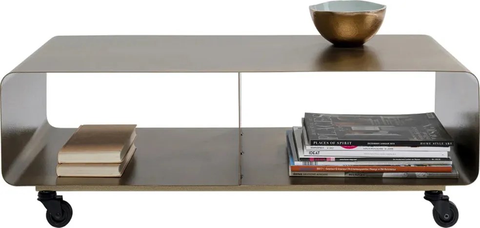 Tv-meubel Op Wielen Brons - 90x42x30cm.