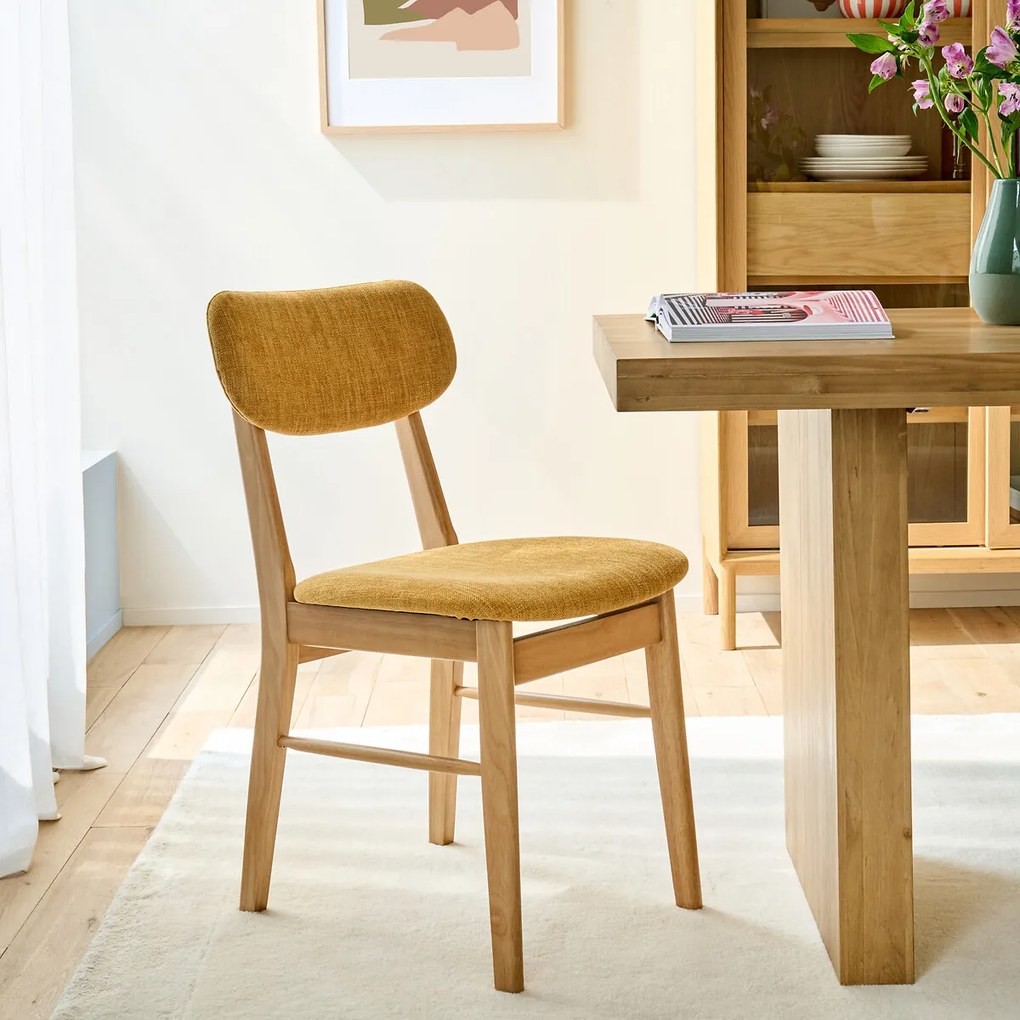 Set van 2 vintage stoelen, stof met structuur, SELYN