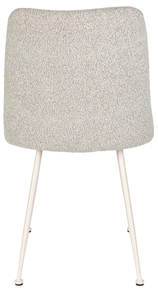 Moderne Eetkamerstoel Boucle Creme