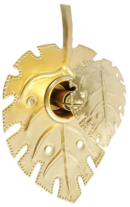 Design wandlamp antiek goud - Carballo