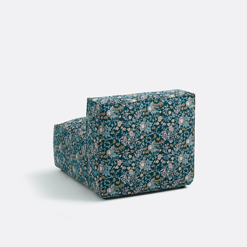 Zitelement voor modulaire bank, in gebloemd jacquard, SEVEN