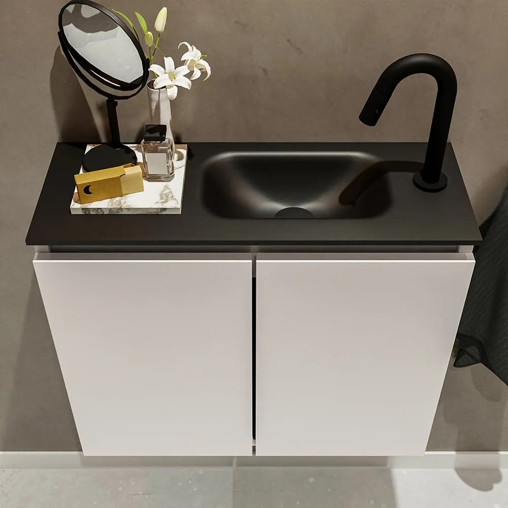 Mondiaz Ture 60cm toiletmeubel linen met wastafel urban rechts 1 kraangat