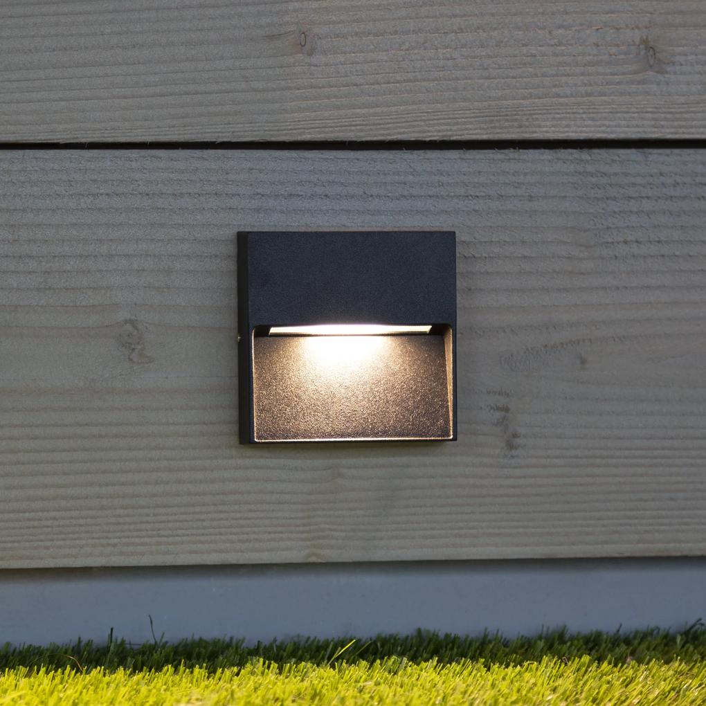 Wandspot LED Shadow square buitenlamp