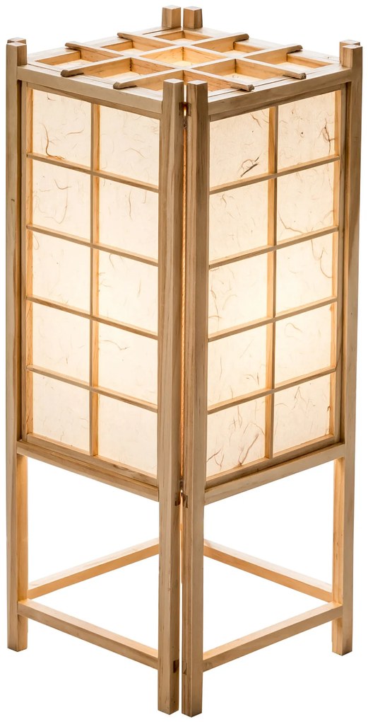 Fine Asianliving Japanse Tafellamp Shoji Rijstpapier Hout Naturel - Tatamilite B19xD19xH45.5cm