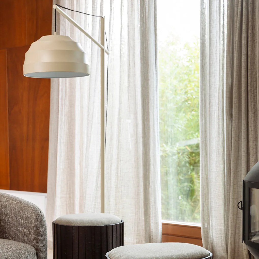 Dutchbone Liwa Design Boogvloerlamp Creme