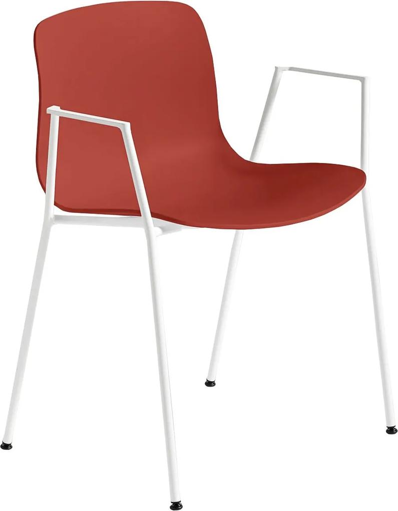 Hay About a Chair AAC18 stoel met wit onderstel Warm Red