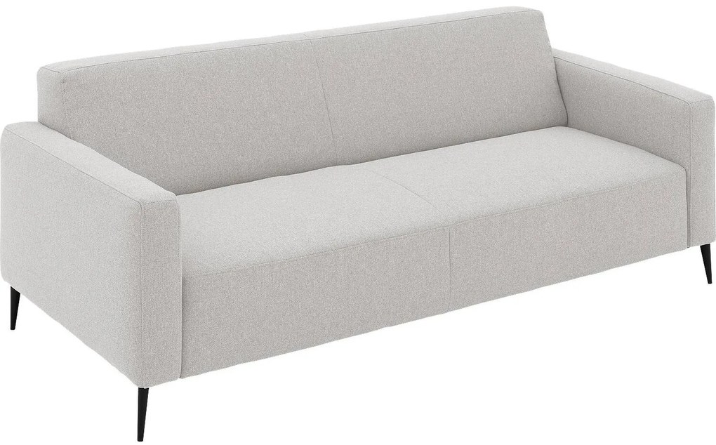 Goossens  Key West lichtgrijs, stof, 3-zits, modern design