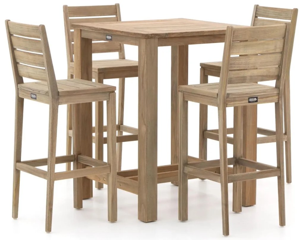 Barset ROUGH  | 4 personen | Tuinset teakhout | 5-delig | Kees Smit Tuinmeubelen