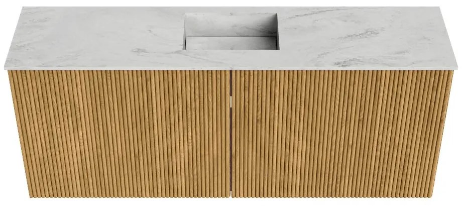 Mondiaz Joya DLux 100cm toiletmeubel oak met wastafel faye midden 1 kraangat opalo