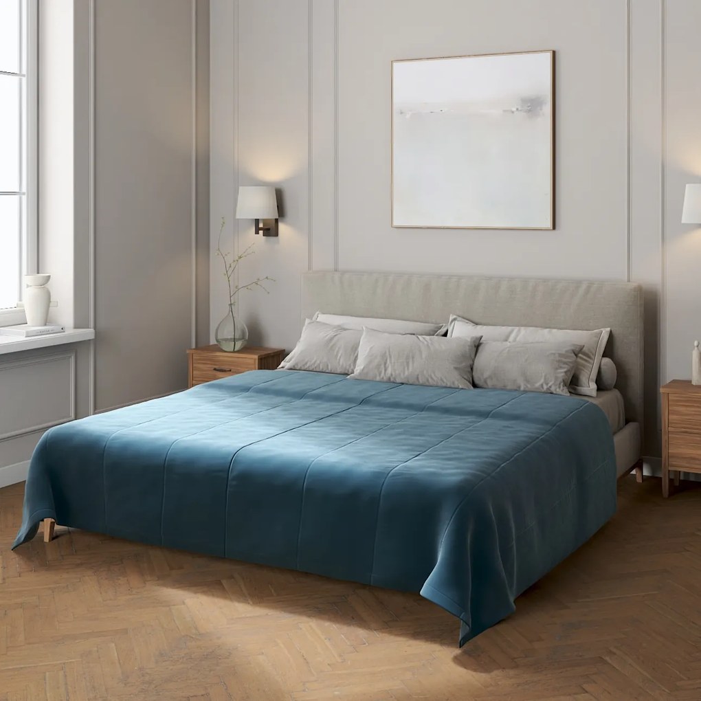 Dekoria Sprei Velvet, blauw