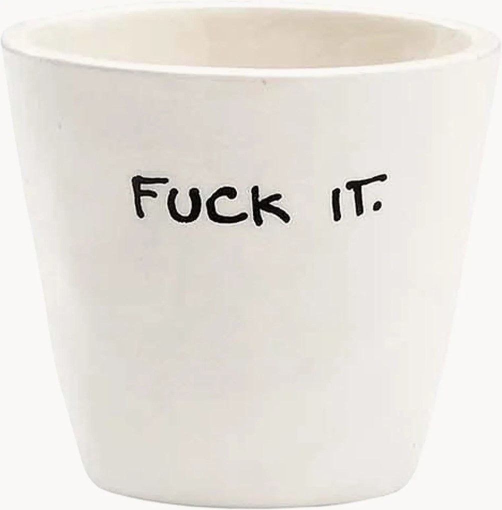 Espressokopje Fuck It van keramiek