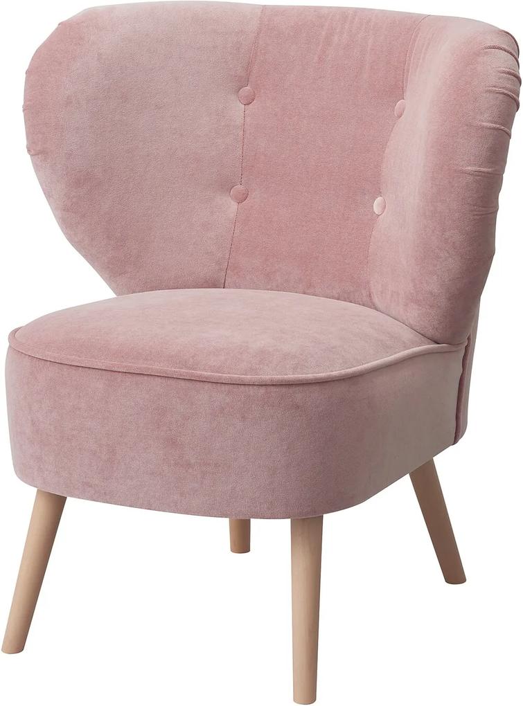 IKEA GUBBO Fauteuil Fluweel roze - lKEA