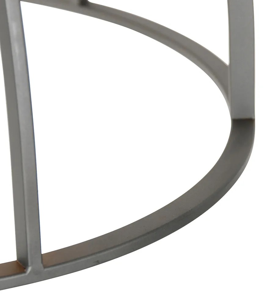 Industriële hanglamp donkergrijs met hout 47 cm - Arthur