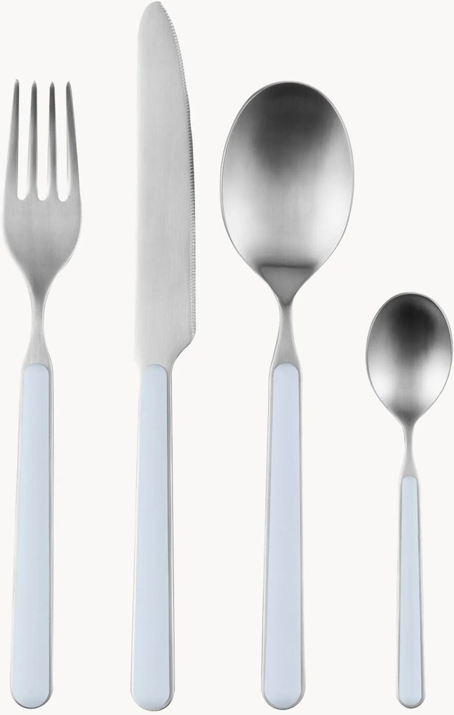 Mat geborstelde bestekset Noli, 1 persoon, 4-delig