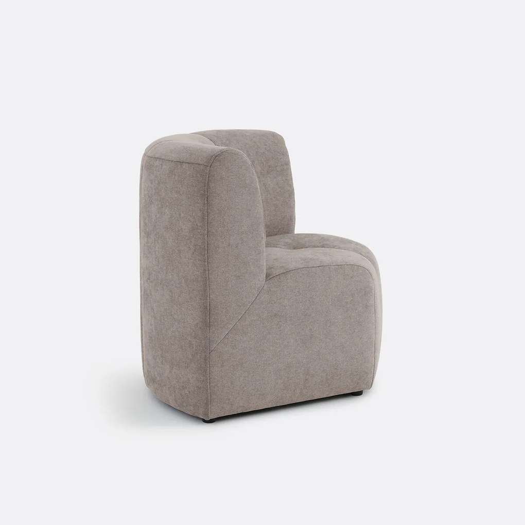 1-zits modulaire hoektafel fauteuil van fijn chenille, ANETA