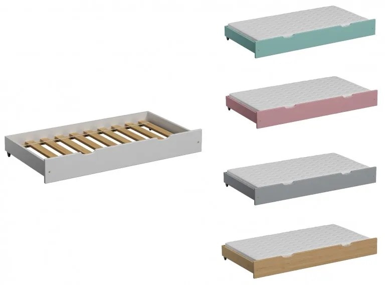 Peuter Grijs Uitschuifbaar eenpersoonsbed met onderschuifbed - Leo voor kinderen Kinderen Peuter Junior 5056231723985 Children's Beds Home, Voor een b