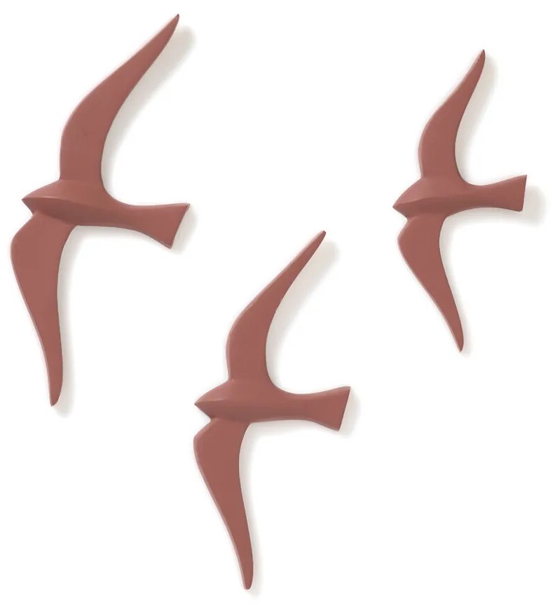 Set van 3 decoratieve vogels voor aan de wand, Tuga