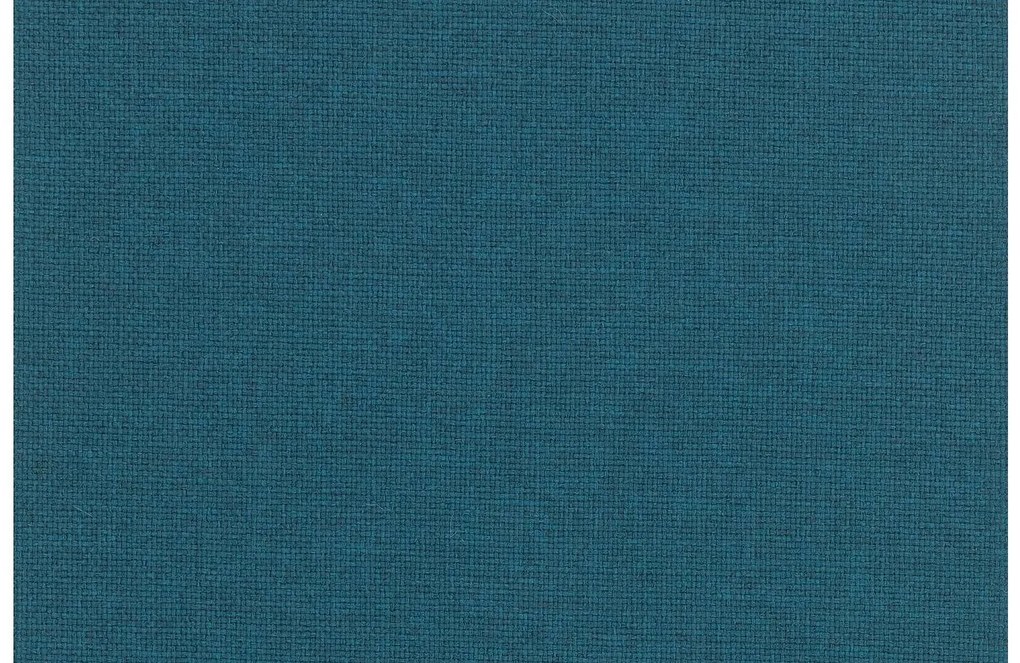 Goossens Eetkamerstoel Funk Zwarte Poten blauw stof leuning en Zwart skater wiel met zwarte kapmet wielen, modern design