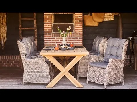 Tuinstoel Wicker Grijs-antraciet Garden Collections Windsor